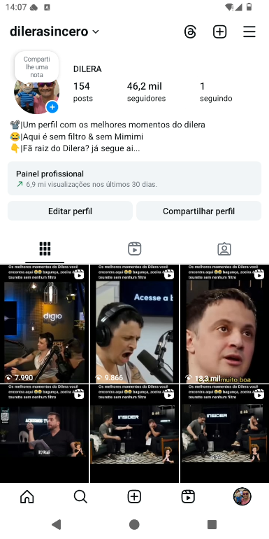 Captura de tela 🚀CONTA DO INSTAGRAM ORGÂNICO (46.2 mil seguidores & 6.9 MILHÕES de viws em 30D) - Imagem 1
