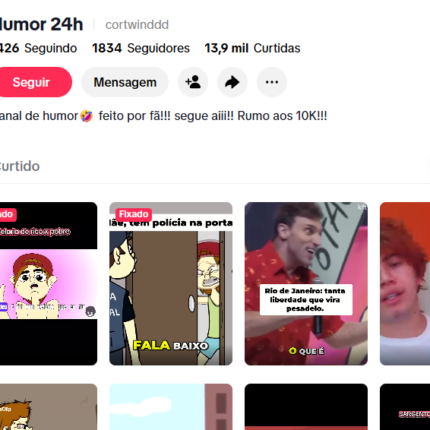 Conta do tik tok com quase 2K