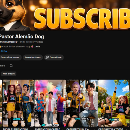 Canal Youtube 138k inscritos