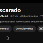 CANAL DO YOUTUBE COM 48 MIL INSCRITOS e 22 MILHÕES DE VISUALIZAÇÕES
