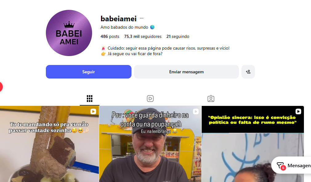 Captura de tela 2026-06-29 112248 INSTAGRAM Amo babados do mundo 🌎 860 posts 79,200 seguidores DE SEGUIDOR REAIS PARADO POREM MUITO BARATO! - Imagem 1
