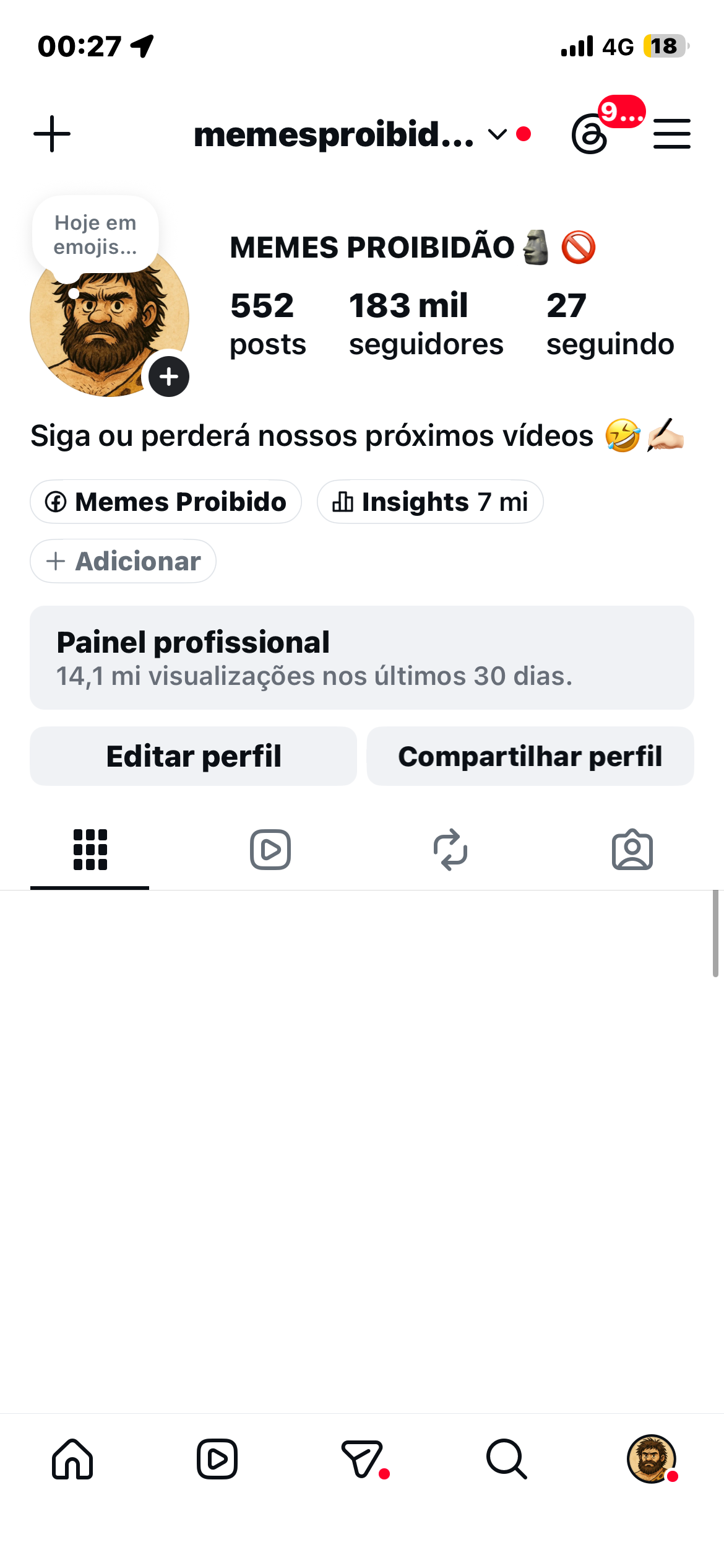 IMG_0778 Instagram 183K Seguidores | Monetização Ativa | 14M Views/Mês - Imagem 1