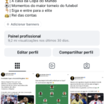 Raridade: Insta Elite da Copa 169 mil membros, subindo seguidores d+ , zero restrição: stories medio 20k 35k, valor promocional de