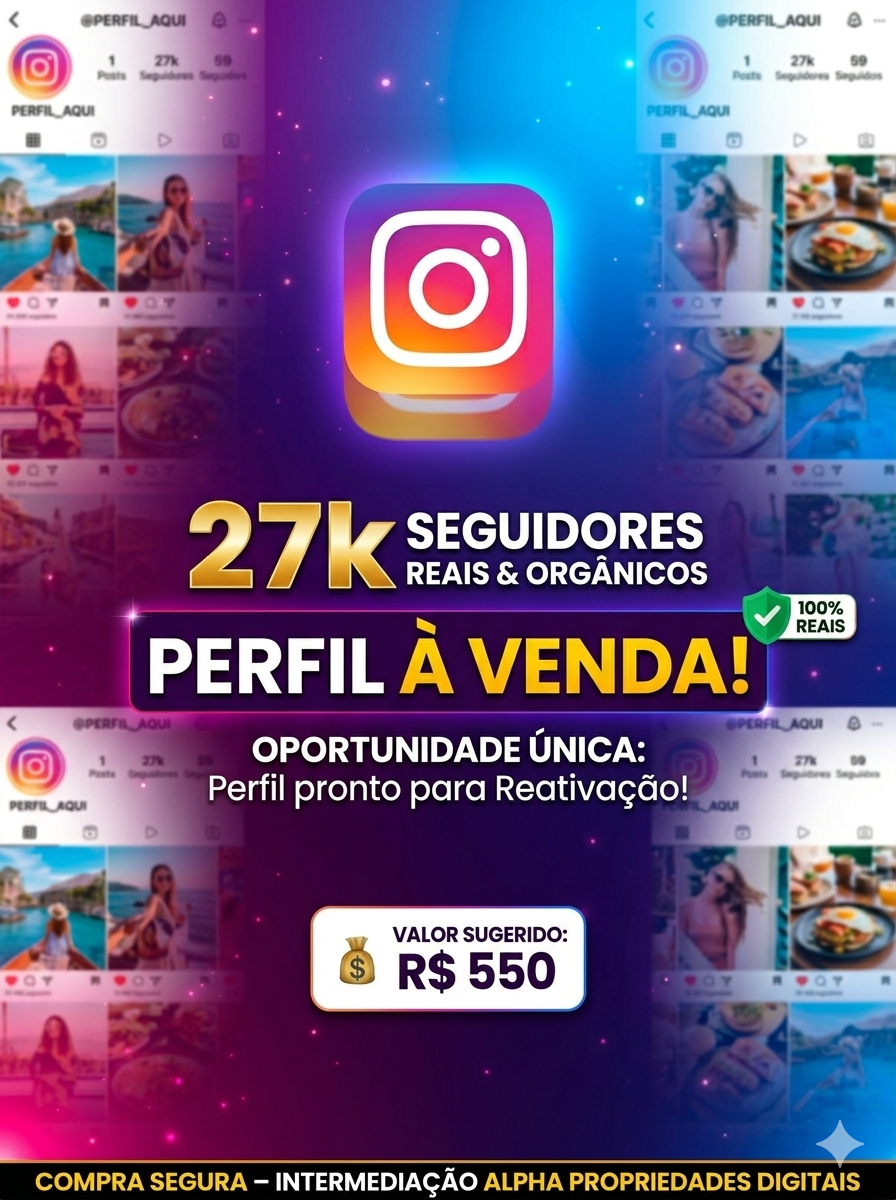 IMG_1195 Conta Instagram 27 Mil seguidores - seguidores orgânicos 100% brasileira - Imagem 1