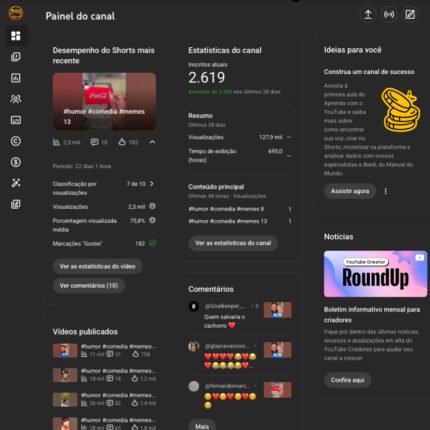 👉Canal Curiosidades 2.61k inscritos🚀+213,8k de Views👀| Canal Já Viral Oportunidade Escalável🔥
