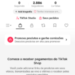 CONTA TIKTOK SHOP COM 2800 SEGUIDORES