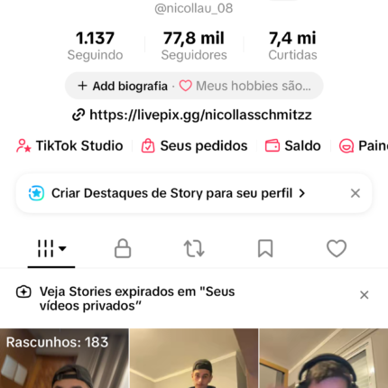Conta do Tiktok