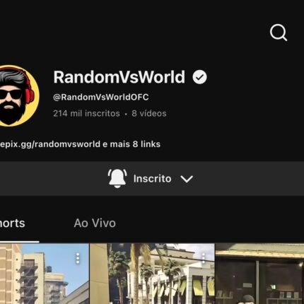 CANAL YOUTUBE 214k INSCRITOS