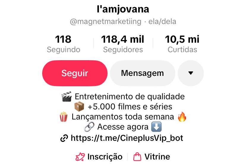 IMG_9898 CONTA TIKTOK (2016) | SHOP ATIVA + 118K DE SEGUIDORES 🚨 PRA SAIR HOJE 🚨 - Imagem 1