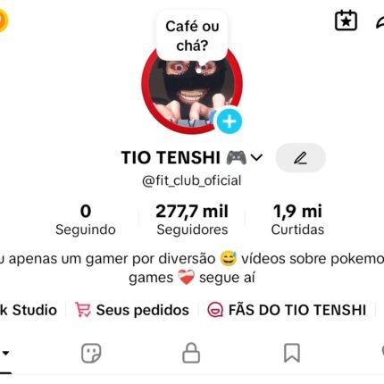 Conta tik Tok 270 mil seguidores