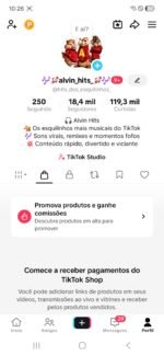 CONTA TIKTOK 18,4 mil+ SEG👥 | 119,3k CURT❤️ | ALVIN_HITS ,tiktok shop ativo 🧸 | SHOP ATIVA  💰 CONTA MONETIZADA E JÁ COM VALOR PRA SAQUE - Imagem 2