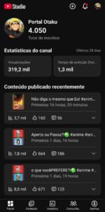 🚀 Canal de Anime Dark (Portal Otaku) – 4.050+ Inscritos – 319k+! Views Mensais (Crescimento Orgânico Acelerado)) - Imagem 2