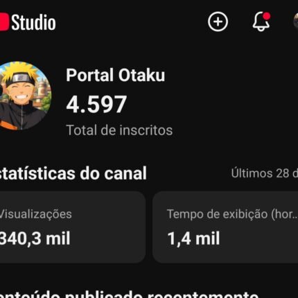 ​Canal de Anime Dark com Ótimo Engajamento + 4,5k+ Inscritos por apenas R$ 480 !