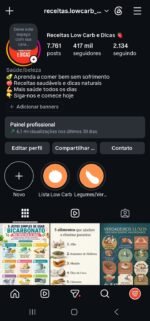 Página No Instagram No Nicho De Saúde Com 417k De Seguidores Reais e Crescendo Diariamente ! Aproveite Agora!