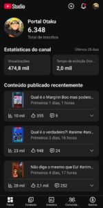 Canal Geek/Anime em alta:+6k inscritos recentes+ 470k viw 28 dias. Vender rapido R$ 400 - Imagem 3