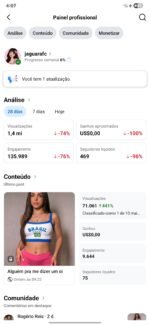 Pagina de 187 mil seguidores reais com alto engajamento, excelente para divulgação - Imagem 3