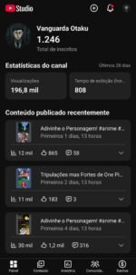 Canal Geek/Otaku 1.2k Subs – Alta Retenção (196k Views e 800h de Exibição nos Últimos 28 dias) - Imagem 2