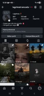 Instagram impecável 172k totalmente orgânicos engajados