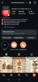 Página No Instagram No Nicho De Saúde Com 420k De Seguidores Reais e Crescendo Diariamente ! Aproveite Agora!