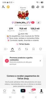 CONTA TIKTOK | 19,8mil SEG👥 | 128,2mil CURT❤️ | NICHO hits dos esquilinhos ,tiktok shop ativo 🧸 | SHOP ATIVA  💰 Conta Monetizada - Imagem 3