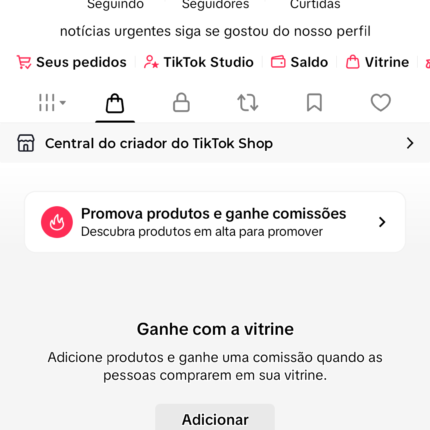 Tik tok shoop ativo