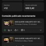 Canal Dark Em Espanhol Monetizado No Nicho De Oração Com 5.280 Inscritos Reais