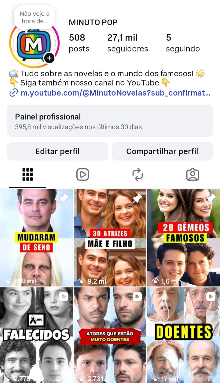 Screenshot_20260622_010734_Instagram 🔴 INSTAGRAM 27.1K | Nicho Celebridades 🔥 | +4 MILHÕES Views em 90 dias 🚀 - Imagem 1