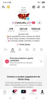 CONTA TIKTOK | 20,1mil SEG👥 | 129,8K CURT❤️ alvin_hits ,tiktok shop ativo 🧸 | SHOP ATIVA  💰 Conta Monetizada - Imagem 3