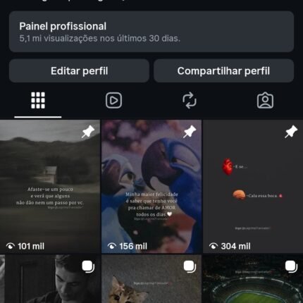 Baixei o valor Instagram impecável 174k totalmente orgânicos engajados