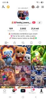 CONTA TIKTOK 2mil SEG👥 21,4mil CURT❤️ | NICHO TEDDY ,APROVEITE ESSA OPORTUNIDADE 💰