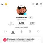 Conta do TikTok com o Shop Disponível+ de 2K de seguidores