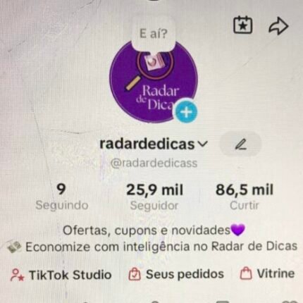 Conta Tiktok +29k de seguidores