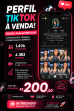 🚀 VENDO PERFIL TIKTOK PRONTO PARA MONETIZAÇÃO E VENDAS 🚀