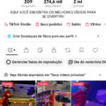 CONTA COM MAIS DE 274 MIL SEGUIDORES E MAIS DE 2milhoes DE CURTIDAS