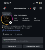 Instagram +16 Mil Seguidores +15m de visualizações nos últimos 30 dias