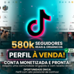 Conta TikTok 580K de seguidores monetizada rendendo mais de 100 milhões de acesso