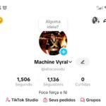 Conta tik Tok 1K de seguidores