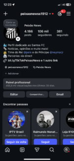 Perfil de futebol - Santos FC - +4k de posts