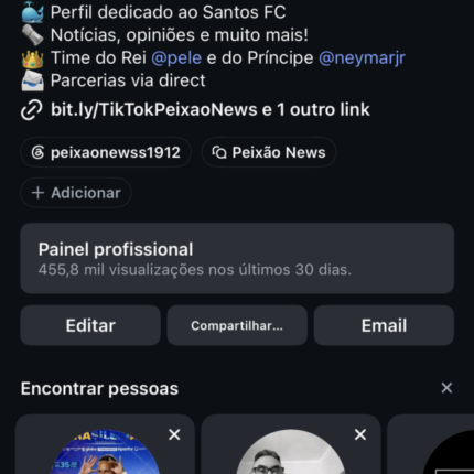 Perfil de futebol - Santos FC - +4k de posts