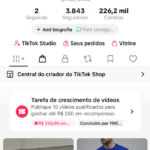 Tik Tok Shop pronto pra vender com 3800 Seguidores