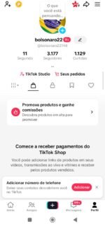Conta de Tiktok shop 3177 Seguidores - Politica