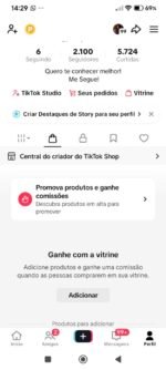 Conta Tik Tok shop pronta pra vender
