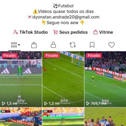 Vendo conta Tiktok 9 mil seguidores engajado Tema Futebol