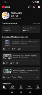 Canal com 28 mil inscritos