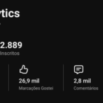 CANAL YOUTUBE 2,889 INSCRITOS