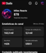 CANAL COM QUASE 900 INSCRITOS MONETIZADO