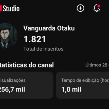 Canal 1.8k inscritos +250k visualização apenas: R$220