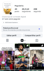 Instagram 26 mil seguidores com mais de 7 milhões de views, curtidas e comentários de grandes artistas e influenciadores!