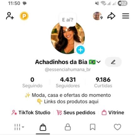Conta Tiktok Com Shop Ativo 4.4K Seguidores