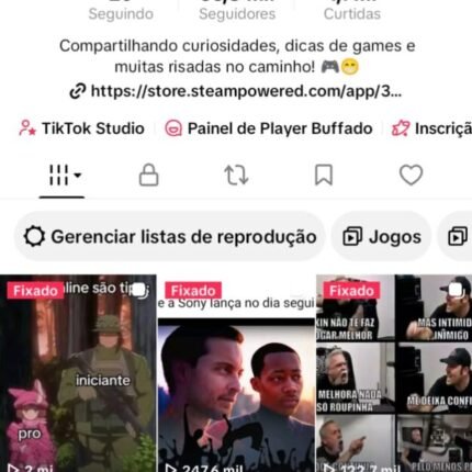 Conta Gamer Tiktok 54k Seguidores 1.1M like